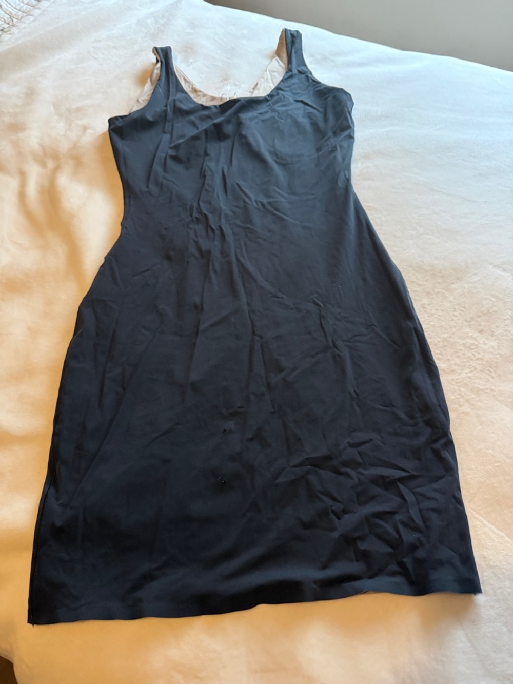 SPANX Black Midi Slip Dress reversible